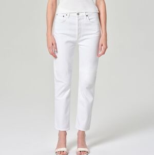 AGOLDE High Rise Riley Crop Straight Jeans